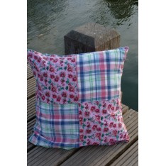 Fraise de Madras Housse de coussin 