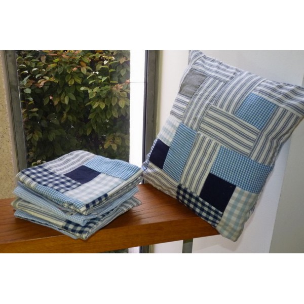 Couvre lit Cocooning +Housses coussin - Ma cabane sur la plage