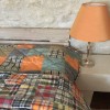 Madras orange Couvre-lit 1 personne